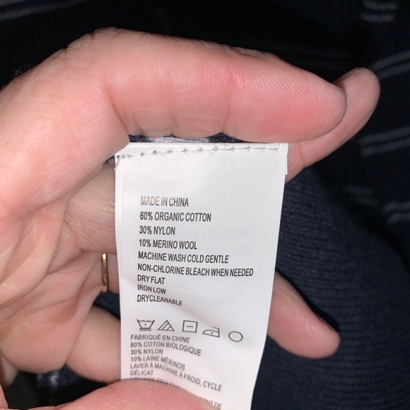 Womens Size M Prana Milani Henley Striped Sweater Dress Navy NWT - Picture 5 of 6